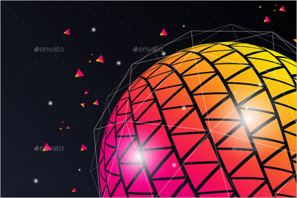 Geometric Triangle Ball Template