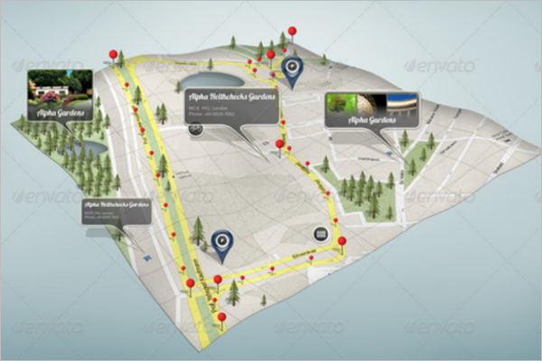 Â Google Map PSD Mockup Design