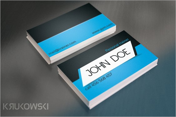 GymTrainer Visiting Card Template