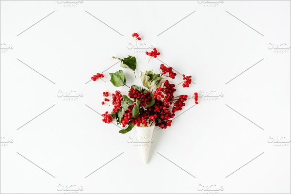 Ice Cream Waffle Cone Post Card Template