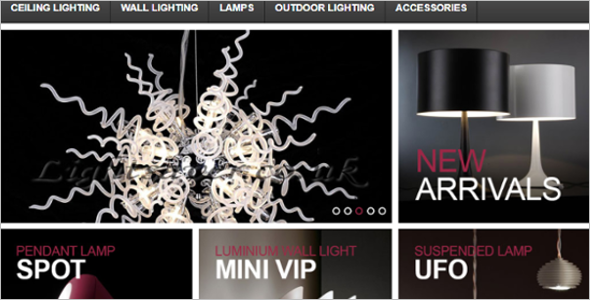 Interior Light Design VirtueMart Template