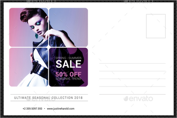 Latest Fashion Postcard Template