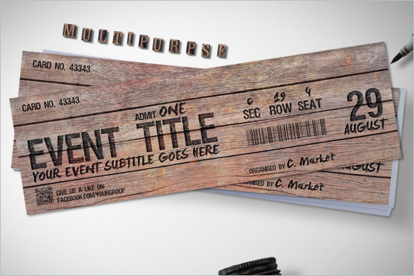 Magical Wood Ticket Mockup