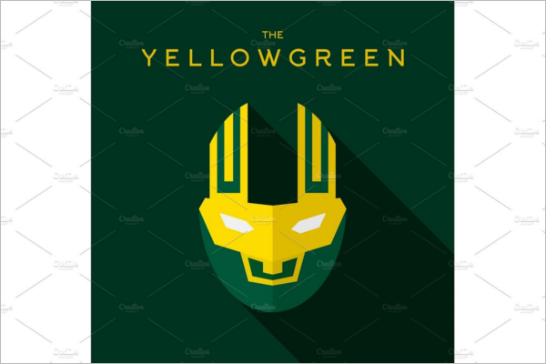 Mask Superhero Cartoon Template