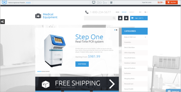 Medical Appliances PrestaShop Theme