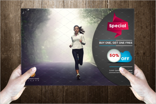 Minimal Fitness Post Card Template