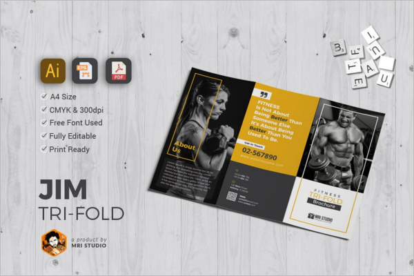 Minimal GYM Brochure Design