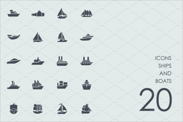 Minimal Ship Art Vector Design