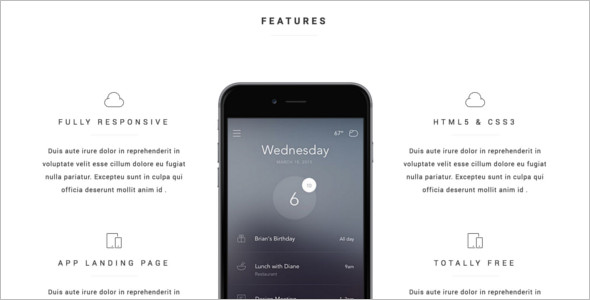 Mobile Landing Page Full screen Theme