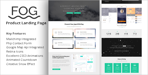 Mobile Product Landing Page Template