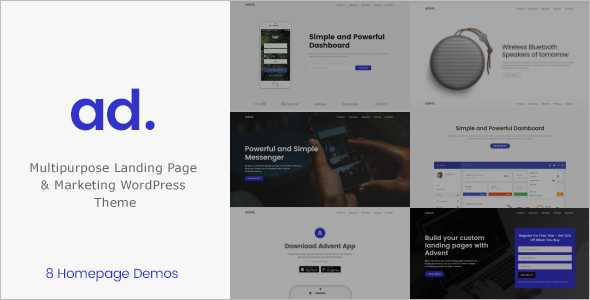 Mobile marketing Landing Page Theme
