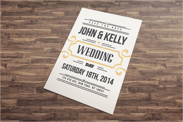 Modern Wedding Postcard Design