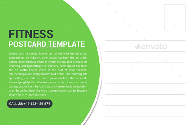 Multipurpose Fitness Postcard Template