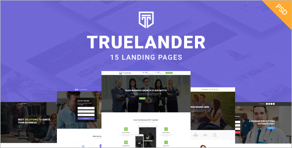 Multipurpose PSD Landing Page template