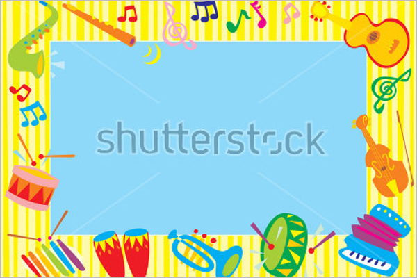 Musical photo frame Template