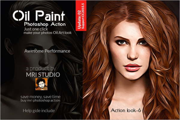 Oil Paint Photoshop Image Action