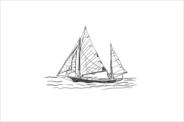 Old Ship Art vector Design