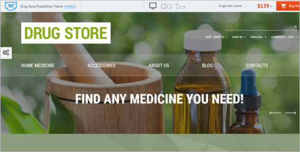 Online Drug Store PrestaShop Theme