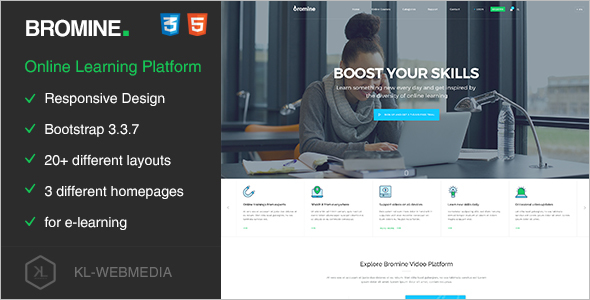 Online University Landing Page Template