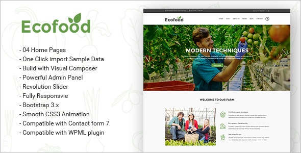Organic Store & Farm WordPress Theme