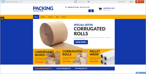 Packing Business VirtueMart Template