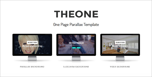 Parallax landingPage WordPress Template