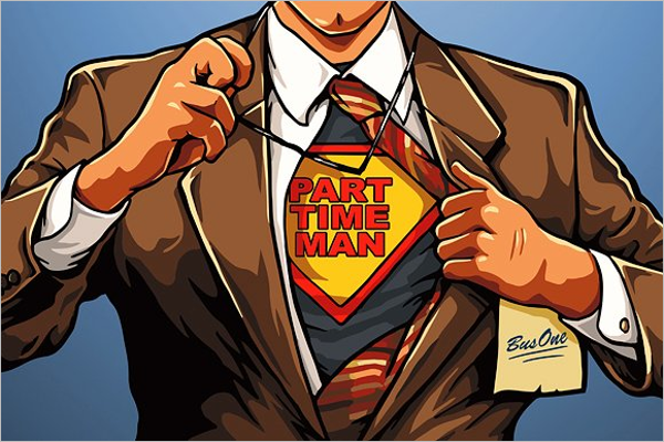 Party Time Superhero Cartoon Template