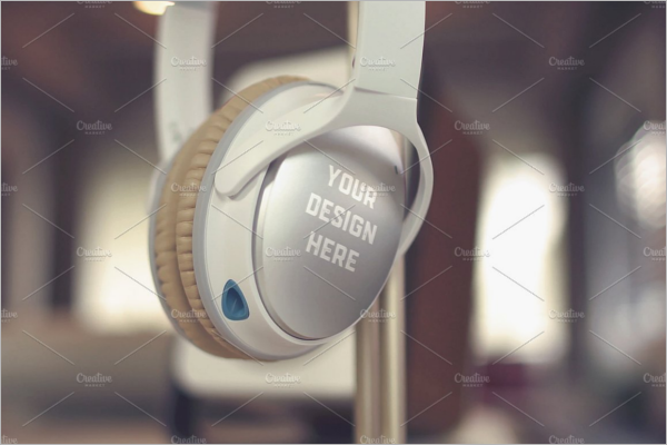 PhotoshopÂ Headphones Mockup Template