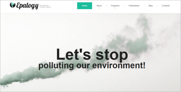 Pollution Environmental WordPress Theme