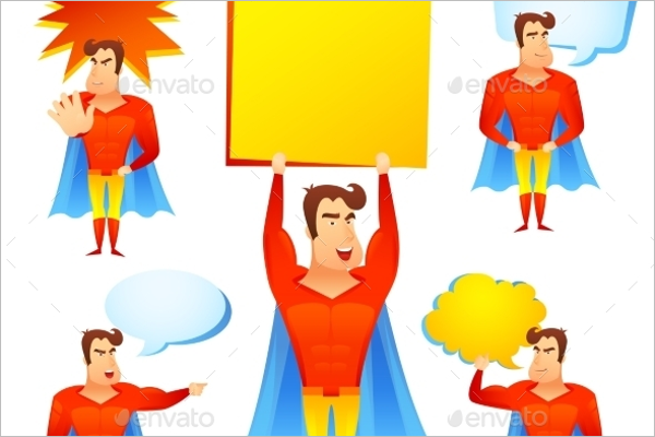 Printable Superhero Cartoon Template