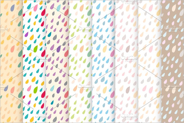 Rain Drops Seamless Pattern