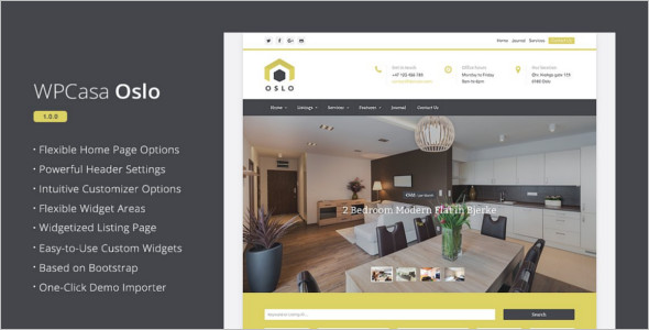 Real Estate Landing Page Design Theme