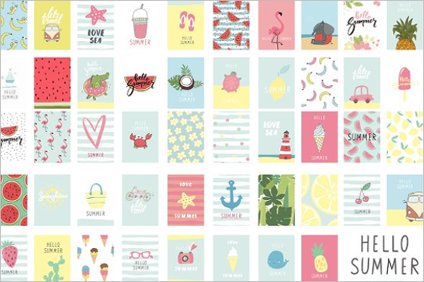 Realistic Ice Cream Post Card Template