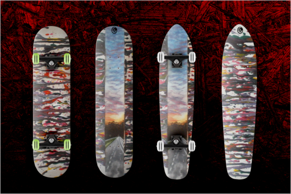 60+ Photoshop Skateboard Mockups PSD Free Vector Designs