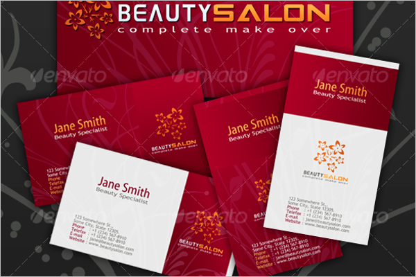 Salon Business Card Vector Design