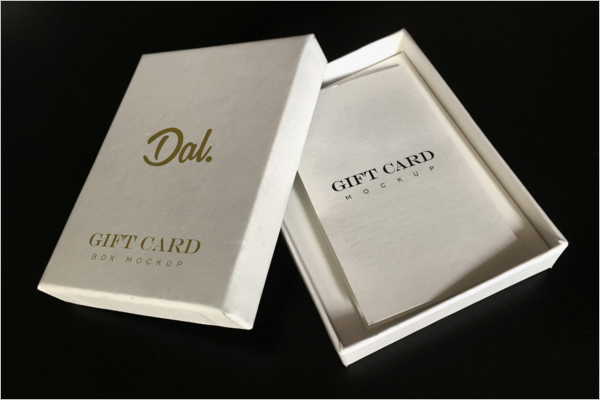 Sample Gift Card Box Mockup Design