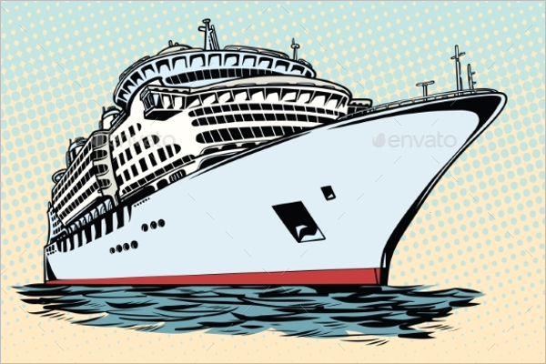 Sea Travel Ship Vector Art