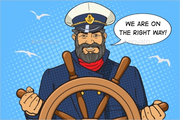 Ship Pop Art Vector Design