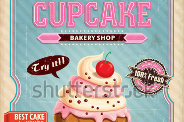 Simple Cupcake Postcard Design