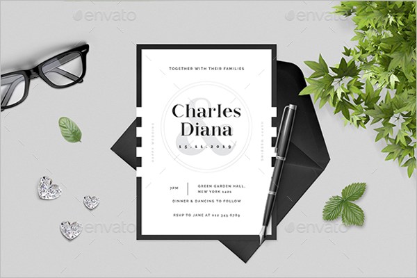 Simple Wedding Postcard Design