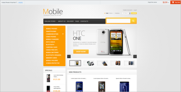 Smart Phones VirtueMart Template