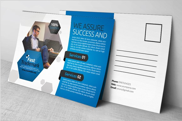 Social Business Construction Postcard