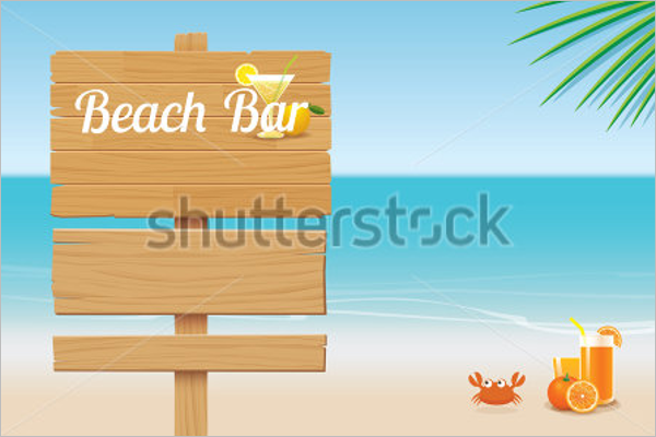 Summer Wooden Sign Template