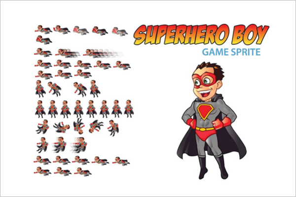 Superhero Boy Cartoon Template
