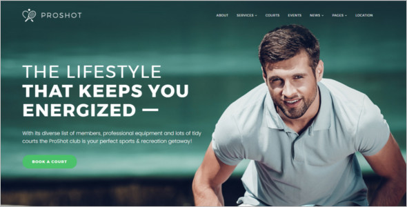 Tennis Club WordPress Template