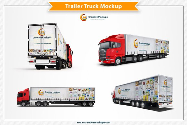 Download 63+ Truck Mockup Templates Free PSD Designs | Creative ...