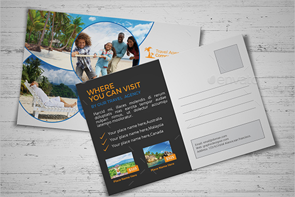 Travel Photography Postcard Template
