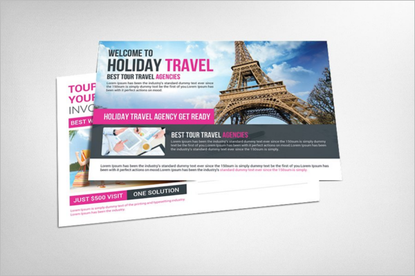 Travel Tour Postcard Template