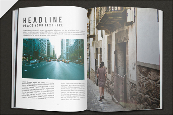 Travel magazine mockup