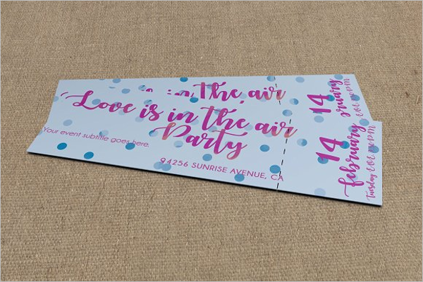 Valentines Day Event Ticket Template
